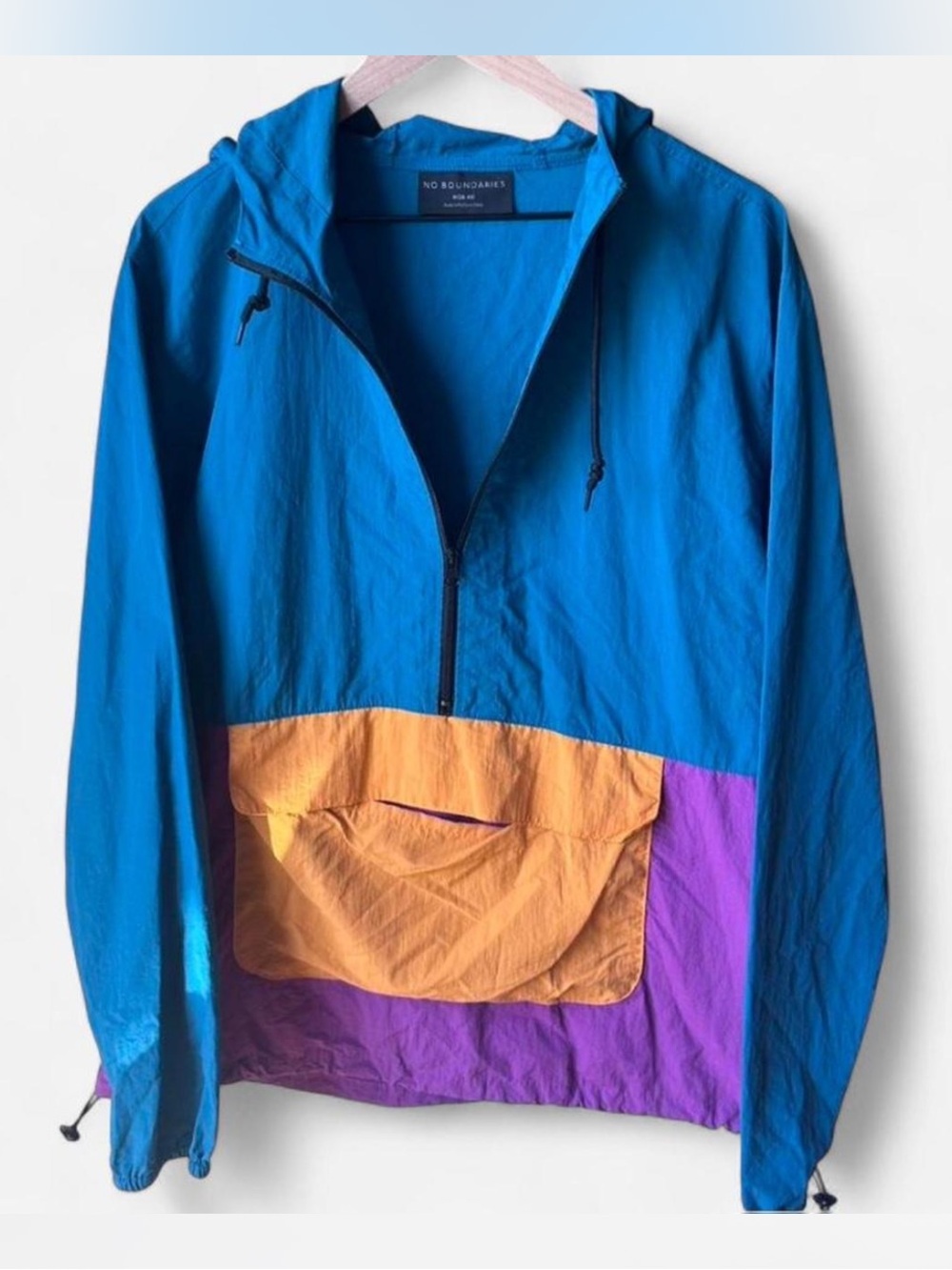 No Boundaries Blue, Purple & Orange Colorblock Utility Jacket